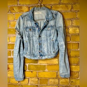 Ralph Lauren distressed crop jean jacket